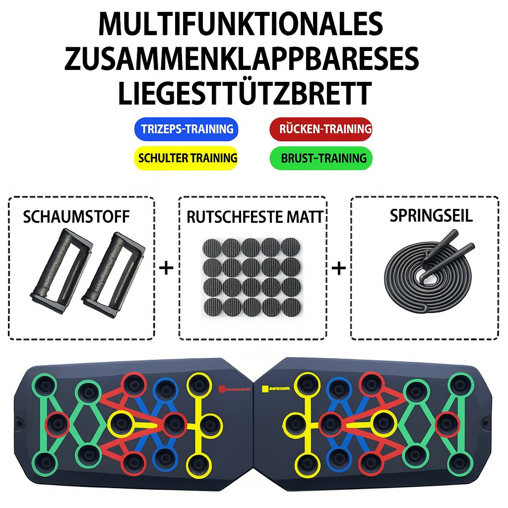 Multifunktionales Liegestützbrett