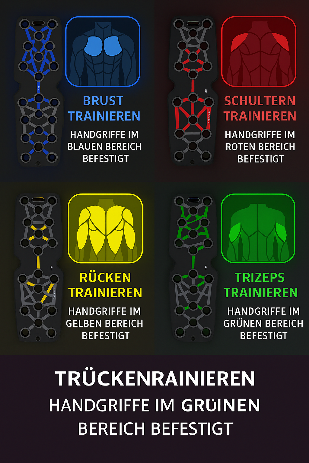 Multifunktionales Liegestützbrett