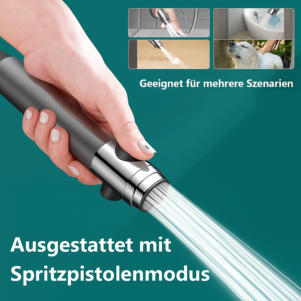 Duschkopf-Set, Hochdruck-Duschkopf für Hartwasser-Hochdruckdusche, 3-Modus, verstellbares Spray mit Massage-Badezimmer