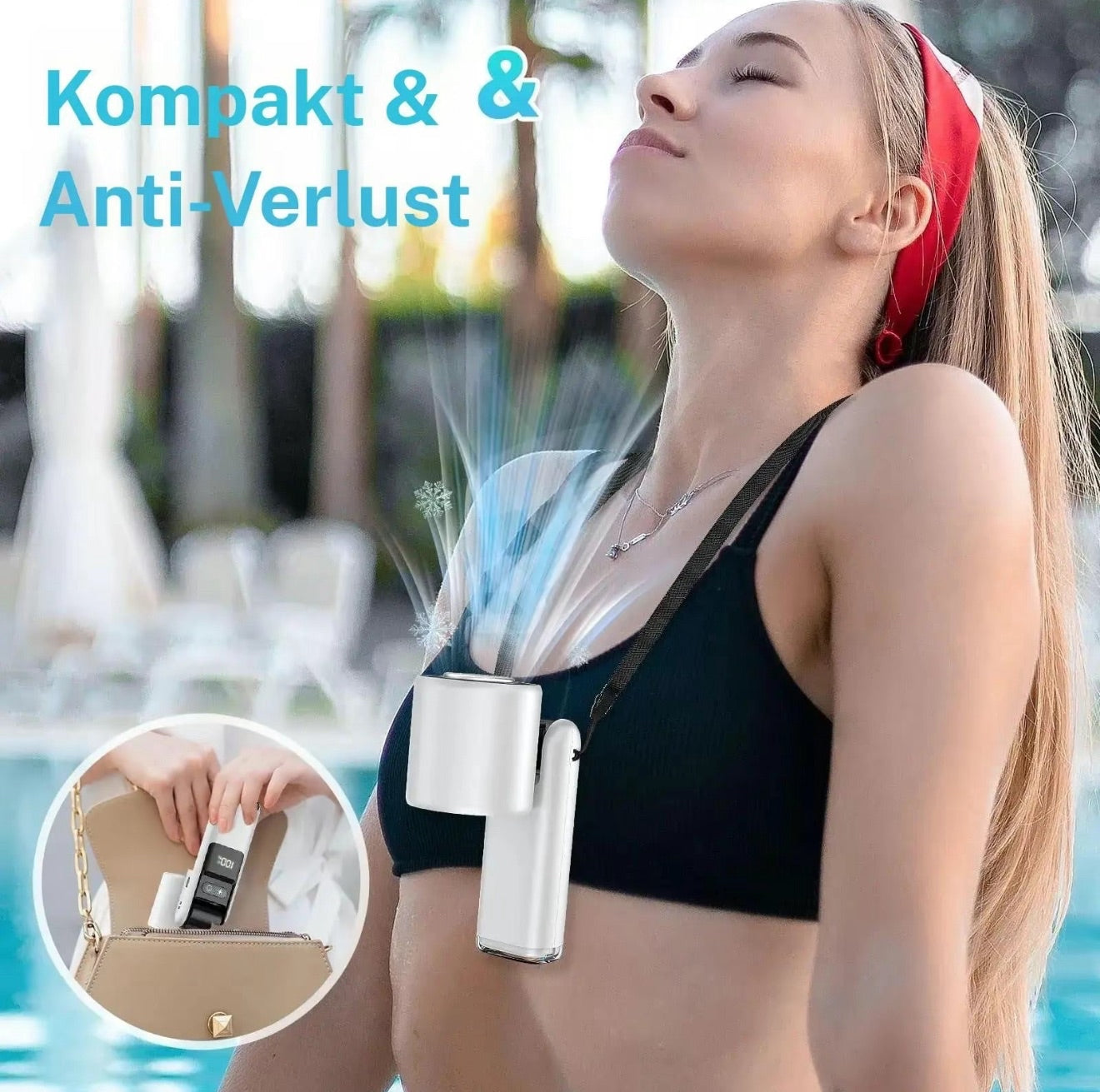 Tragbarer Mini-Handventilator mit Turbo-Kühlung