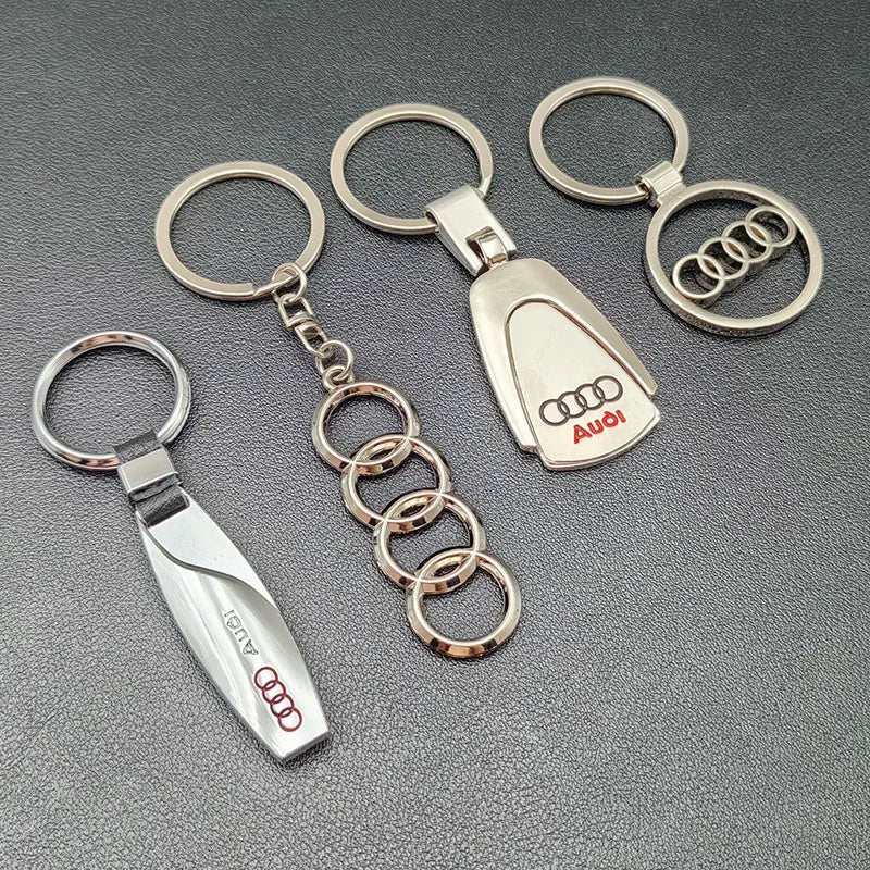 Leder Metall Schlüsselanhänger Logo Auto Schlüsselanhänger für Audi