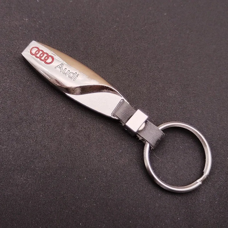 Leder Metall Schlüsselanhänger Logo Auto Schlüsselanhänger für Audi