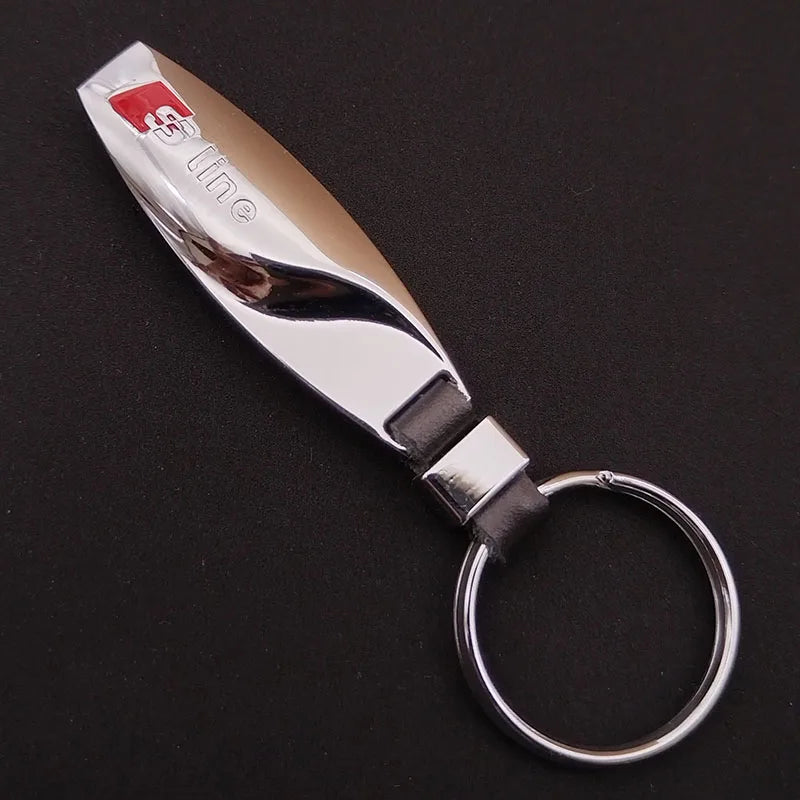 Leder Metall Schlüsselanhänger Logo Auto Schlüsselanhänger für Audi