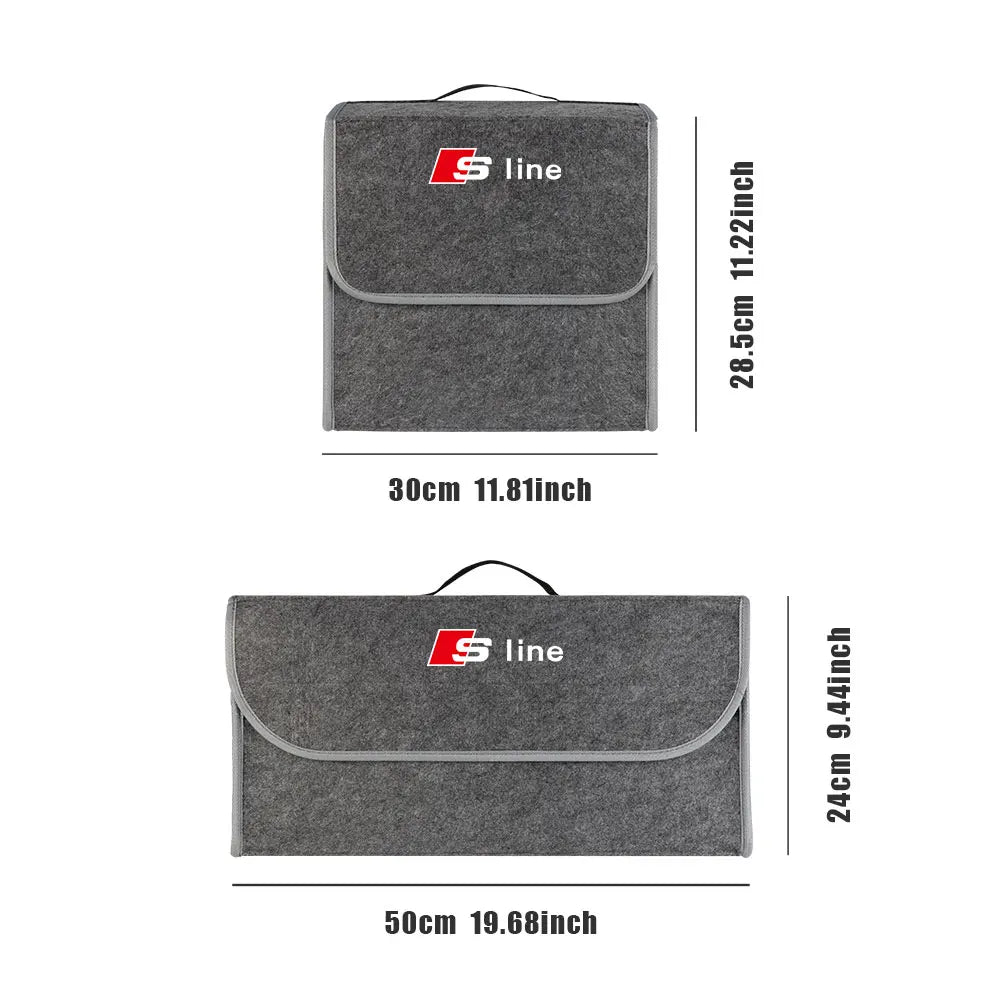 Auto Stamm Organizer Lagerung Box Verstauen Aufräumen Tasche Für Audi oder Sline