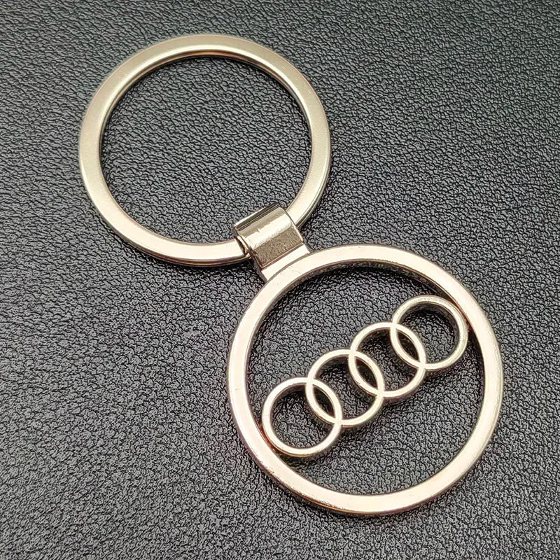 Leder Metall Schlüsselanhänger Logo Auto Schlüsselanhänger für Audi