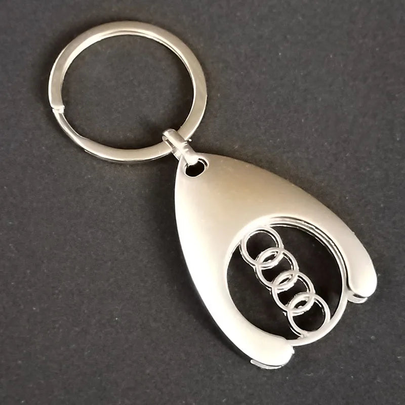 Leder Metall Schlüsselanhänger Logo Auto Schlüsselanhänger für Audi
