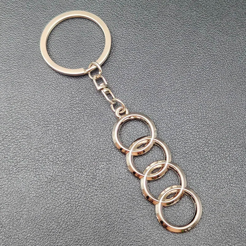 Leder Metall Schlüsselanhänger Logo Auto Schlüsselanhänger für Audi