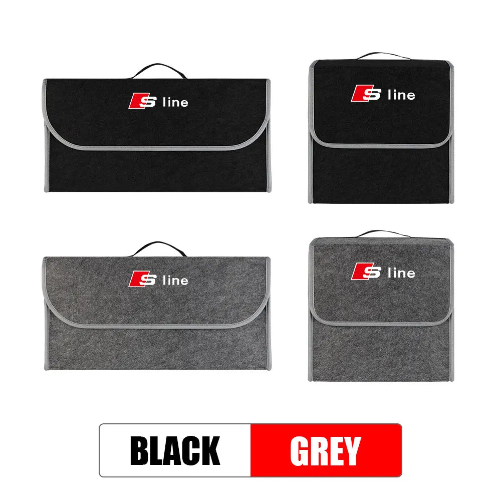 Auto Stamm Organizer Lagerung Box Verstauen Aufräumen Tasche Für Audi oder Sline