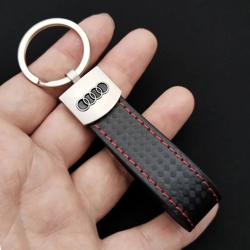 Leder Metall Schlüsselanhänger Logo Auto Schlüsselanhänger für Audi