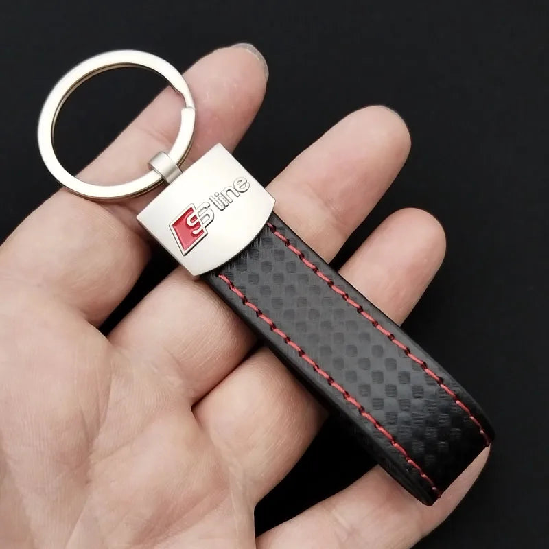 Leder Metall Schlüsselanhänger Logo Auto Schlüsselanhänger für Audi