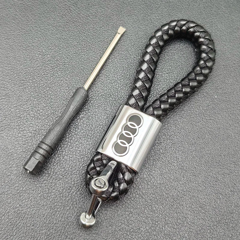 Leder Metall Schlüsselanhänger Logo Auto Schlüsselanhänger für Audi